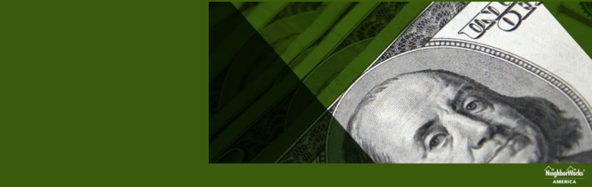 An image of money on a green background