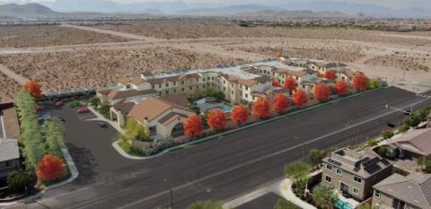 Senior housing when it's completed will be lined with trees.