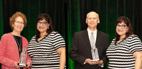 Marietta Rodriguez presents awards to founders