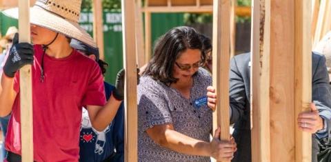 Olivia Gomez helps with homebuilding.