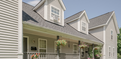 One of the properties that AHEAD will be converting to homeownership, a spruced up building with curb appeal.